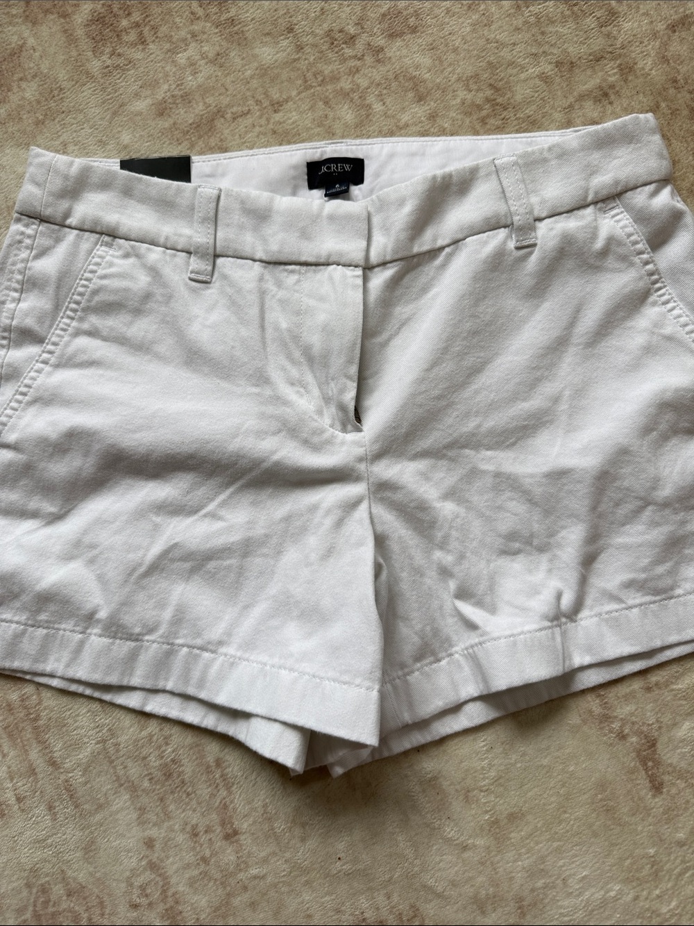 J. Crew White Cotton Tailored Shorts - Picture 3 of 4